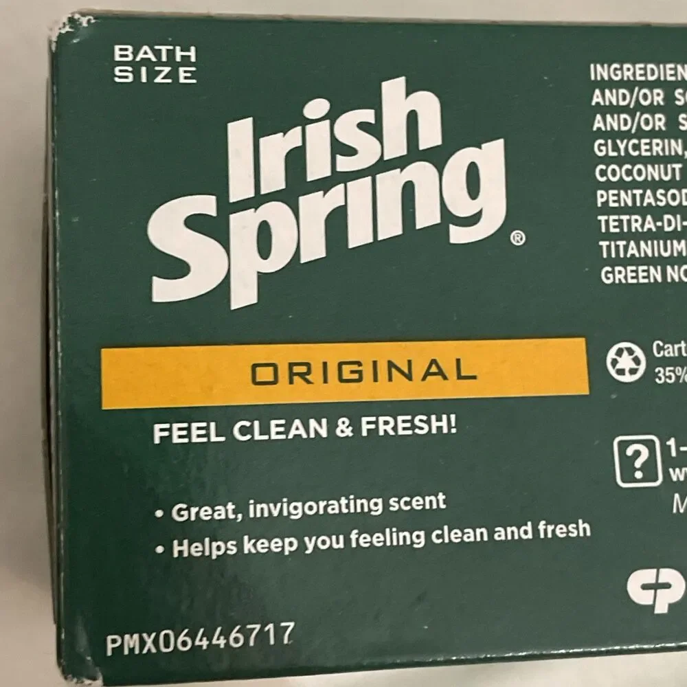 Irish Spring Original Deodorant Soap Lot of 2 Older Formula No Flaxseed Disc.